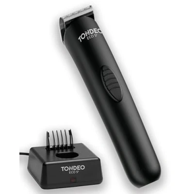 Abbildung von TONDEO Haarschneidemaschine ECO S PLUS BLACK Profi Haarschneider inklusive Ladestation und Aufsteckkamm für 4 verschiedene Schnittlängen