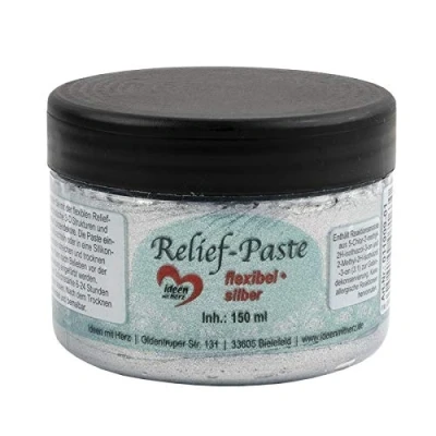 Abbildung von Ideen mit Herz Relief Paste flexibel 150ml (silber)