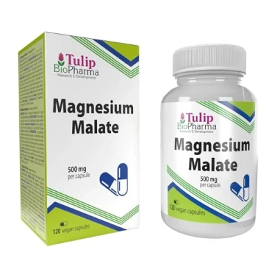 Abbildung von Magnesium Malat 2000mg pro Portion 120 vegane Kapseln Drittanbieter Labor getestet ohne Füllstoffe oder