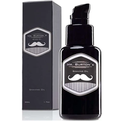 Abbildung von Bartöl für die Bartpflege von Mr. Burton&#039;s Beard Oil PURE duftneutral 50ml Bart Öl 100% natürliche Inhaltsstoffe Premium Qualität Made in Germany