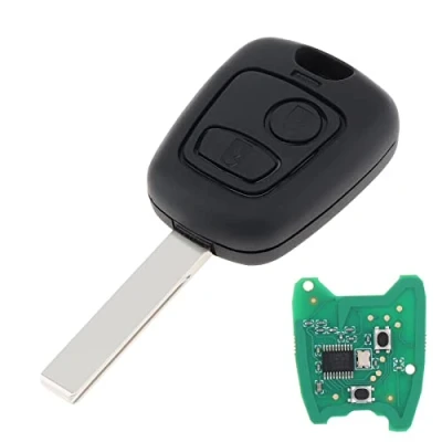 Abbildung von ePathChina® 433MHz 2 Tasten Fernbedienung Autoschlüssel mit PCF7961 Chip und HU83 Klinge für Citroen 73373067C / Peugeot 307 2000 2017