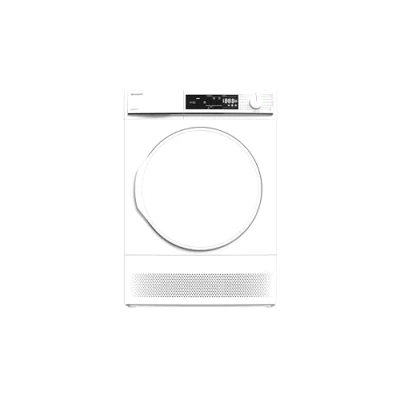 Abbildung von Sharp KD NCA0S7PW9 DE Kondenstrockner Frontlader, 10 kg, 15 Programme, 29 Min. Kurzprogramm, Schontrommel, LED Innenbeleuchtung, Kindersicherung, Weiß