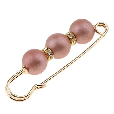 Abbildung von Sharplace Großer Brosche Sicherheitsnadel Anstecknadel Broschennadel Künstliche Perlen Brosche, Strass Kristall Strickjacke Pullover Schal Clip für Damen Mädchen Kleidung Dekoration, Rosa