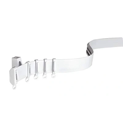 Abbildung von GARDINIA Vorhangschienen Set Flexline, Vorhangschiene, 12 Träger für Decken oder Wandmontage, 4 Endkappen und 36 Gleiter, 350 cm, Weiß