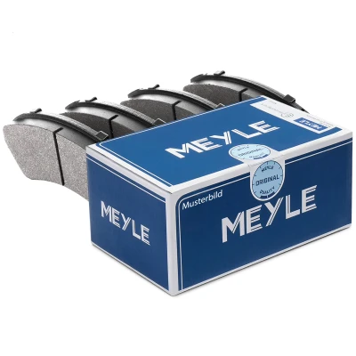 Abbildung von MEYLE 025 235 1015/W Bremsbelagsatz ORIGINAL Quality Vorderachse mit akustischer Verschleißwarnung Anti Quietsch Blech