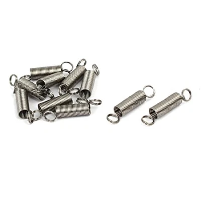 Abbildung von sourcing map 10Stk.0,3mmx3mmx15mm 304 Edelstahl Zugfedern silber Farbton