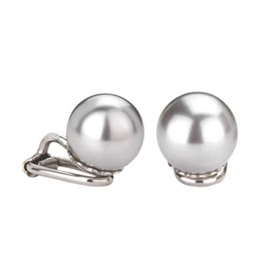 Abbildung von Traveller Ohrclip Damen Silberfarben Perle 10 mm Grau Platiniert 710110