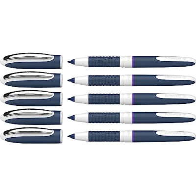 Abbildung von Schneider 183708 One Change Tintenroller (Schreibfarbe: violett, Strichstärke 0,6 mm, Rechts und Linkshänder) 5 Stück