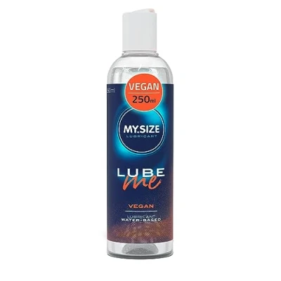 Abbildung von MY.SIZE Lube Me Premium Gleitgel vegan 250 ml I Gleitmittel ohne tierische Inhaltsstoffe Wasserbasierte Gleitgele Lubricant Gel für Toys &amp; Latexkondome geeignet water based lubrication