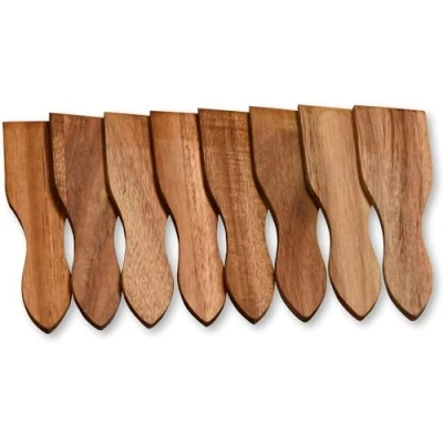 Abbildung von Kesper 28968 Raclette Spachtel im 8er Set aus Akazienholz 13 x 3,5 cm/Racletteschieber/Racletteschaber/Raclettespachtel