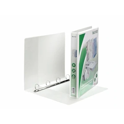 Abbildung von Leitz 42840001 Ringbuch Präsentation, mit Taschen, A4, PP, 4 Ringe, 25 mm, weiss