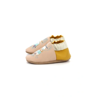 Abbildung von Robeez Unisex Kinder Vintage Rest Hausschuh, Beige/Gelb, 19/20 EU