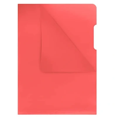 Abbildung von DONAU 1784095PL 04 Aktenhüllen vom Typ L Din A4 / 100 Stück/ Farbe: Rot/ PP Hartfolie 180 μm/ Seitlich Offen Transparent Glasklar Kristallin Stabil Sichthüllen Klarsichthüllen