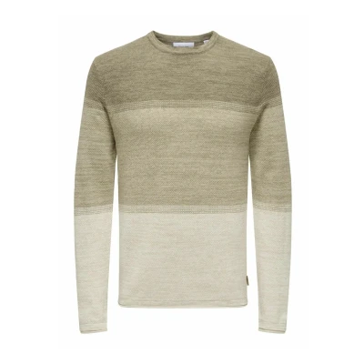 Abbildung von Only &amp; Sons Onsfelix REG CREW NOOS Strickpullover, Herren, Größe: Medium, Silver lining