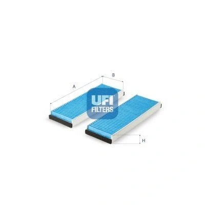 Abbildung von UFI 34.283.00 Innenraumfilter mit antibakterieller Wirkung 233 105 22 MAZDA: RX 8, MPV 2