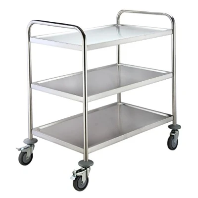 Abbildung von Saro Bastian Servier / Abräumwagen, Metall, Silber, 51 x 86 94 cm