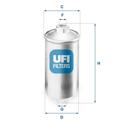 Abbildung von UFI 31.504.00 Kraftstofffilter Filtereinsatz FIAT: Ducato II Minibus, Croma I Hatchback, Van, LANCIA: DELTA 1, PEUGEOT: Boxer Van