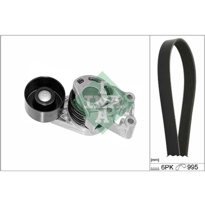 Abbildung von INA 529 0378 10 Keilrippenriemensatz Generatorfreilauf prüfen und ggf. erneuern SKODA: Fabia 1 Combi, I Hatchback, 2