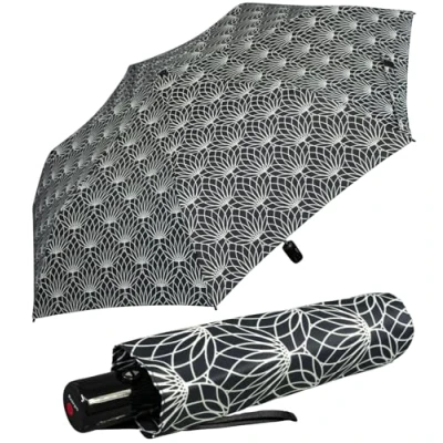 Abbildung von Knirps Taschenschirm Slim Duomatic Auf Zu Automatik mit UV Schutz Renature Black