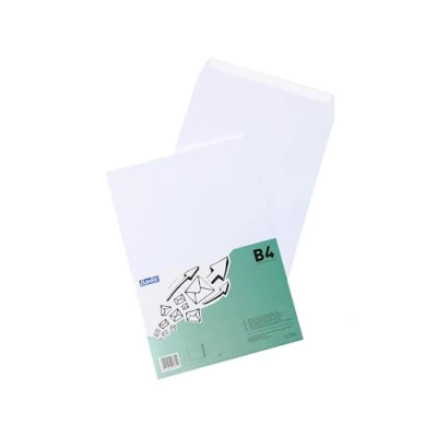 Abbildung von Bantex Briefumschläge DIN B4 (35,3 x 25 cm) / Umschläge mit Abziehstreifen, 50 Stück in Folienpackung (Weiß)