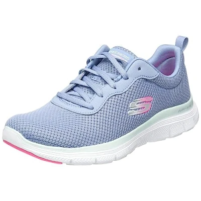 Abbildung von Skechers Damen Flex Appeal 4.0 Brilliant View Sneaker, Slate Mesh Trim, 37.5 EU