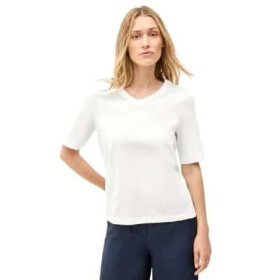 Abbildung von Cecil Basic V Neck Shirt Vanilla White XXL