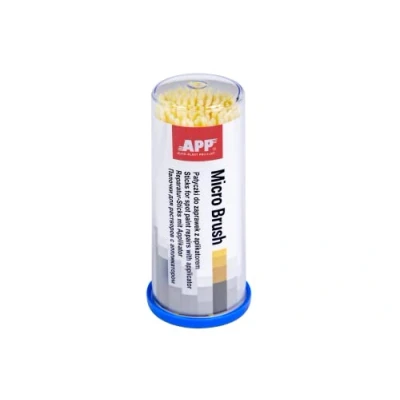 Abbildung von AUTO PLAST PRODUKT APP Micro Brush Lackstifte mit Applikator Lacktupfer gelb 1,5 mm 100 Stück
