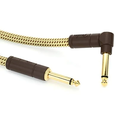 Abbildung von Fender Deluxe Series Gitarreninstrumentenkabel, 3m, Gerade/Winkel, Tweed