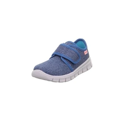 Abbildung von Superfit Bobby Unisex Hausschuh für Kinder, Größe: 34, Blau/mehrfarbig Schuhe