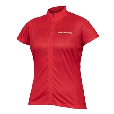 Abbildung von Endura Hummvee Ray Kurzarm Jersey für Damen, Granatapfel, M