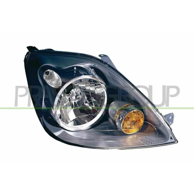 Abbildung von PRASCO FD3424803 Scheinwerfer rechts H4 gelb für Rechtsverkehr mit Lampenträger, ohne Elektromotor Stellmotor LWR FORD: FIESTA 5, 5 Van