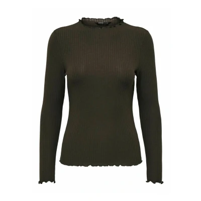 Abbildung von ONLY Onlemma HIGH NECK Strickpullover, Damen, Größe: Medium, Demitasse