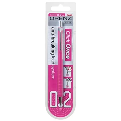 Abbildung von Pentel ORENZ PP502 Druckbleistift mit Anti Minenbruch Technologie, 0.2 mm, Härtegrad B, pink (1 Stück)