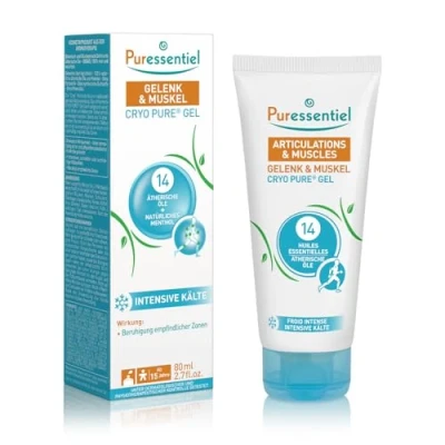 Abbildung von Gelenk &amp; Muskel Cryo Pure Gel mit 14 ätherischen Ölen Intensive Kältewirkung Hilft, empfindliche Stellen zu beruhigen 80 ml