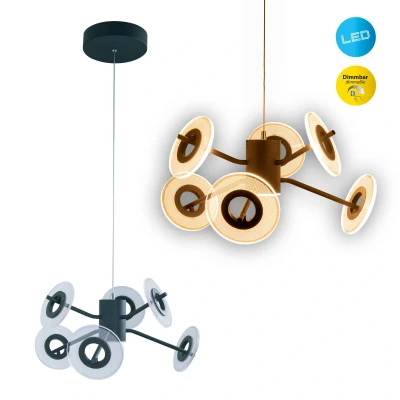 Abbildung von näve LED Pendelleuchte »Discus«, 6 flammig, 6flg., dimmbar per Wandschalter in 3 Stufen, H: ca. 150 cm