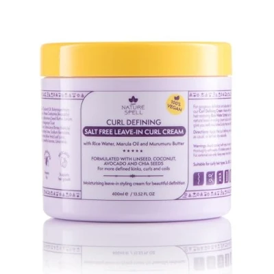Abbildung von Nature Spell Locken definierende Leave in Lockencreme 400ml, Angereichert mit Reiswasser &amp; Leinsamen, Stylingcreme für alle Lockentypen, Hergestellt Großbritannien