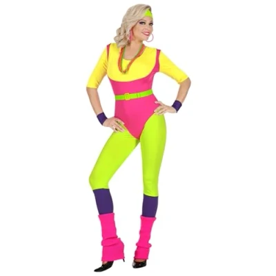 Abbildung von W WIDMANN MILANO Party Fashion Kostüm 80er Jahre Aerobic Trainerin, Sportler, neon, Bad Taste Outfit