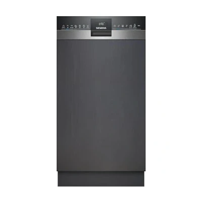 Abbildung von Siemens SR53ES24KE, iQ300 Smarter Geschirrspüler Teilintegriert, 45 cm breit, Besteckkorb, automatische Türöffnung am Programmende, angenehm leise mit iQdrive Motor, aquaStop, varioSpeed, Home Connect