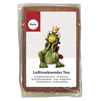 Abbildung von Rayher Lufttrocknender Ton, dunkelbraun, 500 g, Modelliermasse, lufthärtend, weich, geschmeidig, ohne brennen, 3449905