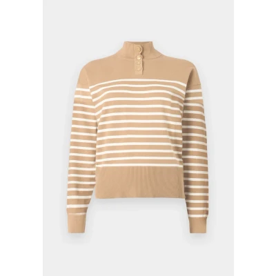Abbildung von Tommy Hilfiger MOCK Strickpullover, Damen, Größe: Small, Beige