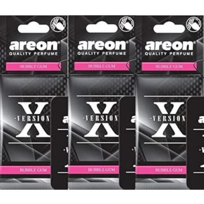 Abbildung von AREON x Auto Lufterfrischer Bubble Gum Duft Autoduft Kaugummi Schwarz Aufhänger Anhänger Spiegel Pappe 2D (Bubblegum Set Pack 6)