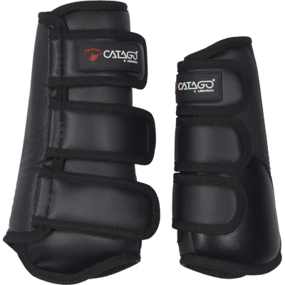 Abbildung von Catago Beinschutz Set von 4 Schwarz Vollblut