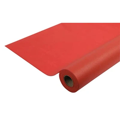 Abbildung von Pronappe Tischdecke R781209I Einweg aus Spunbond Vlies Länge 50,4m Breite 1,20m (pro Rolle), vorgeschnitten alle Farbe Rot Reißfestes, wasserabweisendes und abwischbares Material