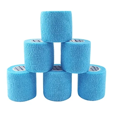 Abbildung von COMOmed selbstklebender verband elastische binde handgelenk bandage pflaster rolle Dog Bandagen Tierische See blau 5 cm X 6 Bände