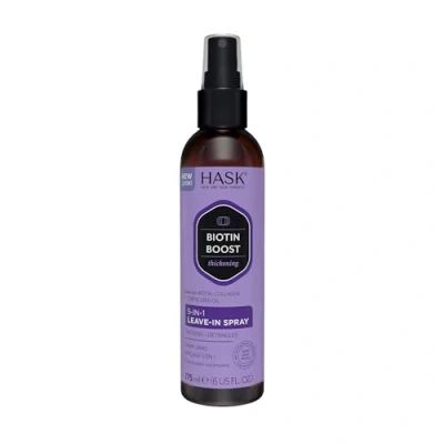 Abbildung von HASK Kräftigendes 5 in 1 Leave Conditioner Spray mit Biotin für alle Haartypen, tierversuchsfrei, farbsicher, glutenfrei, ohne Sulfate, Parabene Flasche 175 ml