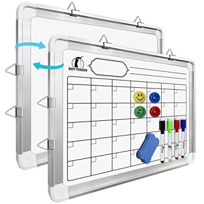 Abbildung von Whiteboard Kalender Set Monatskalender Magnettafel 38x30cm mit 1 magnetischer Radierer, 4 Stifte und Magnete Klein Monatsplaner Pinnwand Abwischbar für Büro Küche