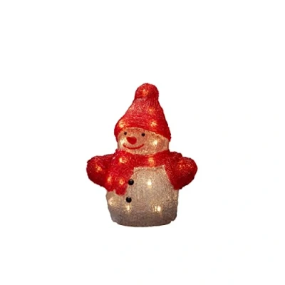 Abbildung von Konstsmide LED Acryl Schneemann, 24 warm weiße Dioden, batteriebetrieben, Innen, 3 x AA 1.5V (exkl.) 6226 103