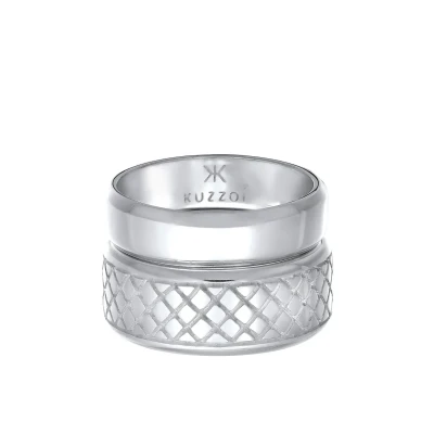 Abbildung von Kuzzoi Basic 2PACK Ring, Herren, Größe: 62, Silber