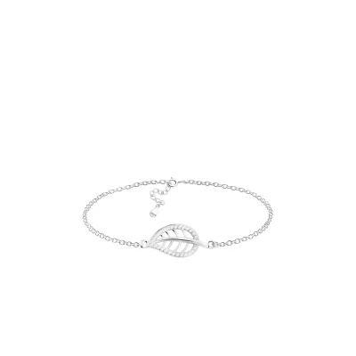 Abbildung von Sofia Milani Damen Armband 925 Silber mit Zirkonia Steinen Blatt Anhänger B0395