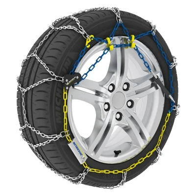 Abbildung von Michelin Extreme Grip 60 008425 Schneeketten mit Kettenspanner Montageanleitung, Schutzhandschuhen, Aufbewahrungstasche Beutel